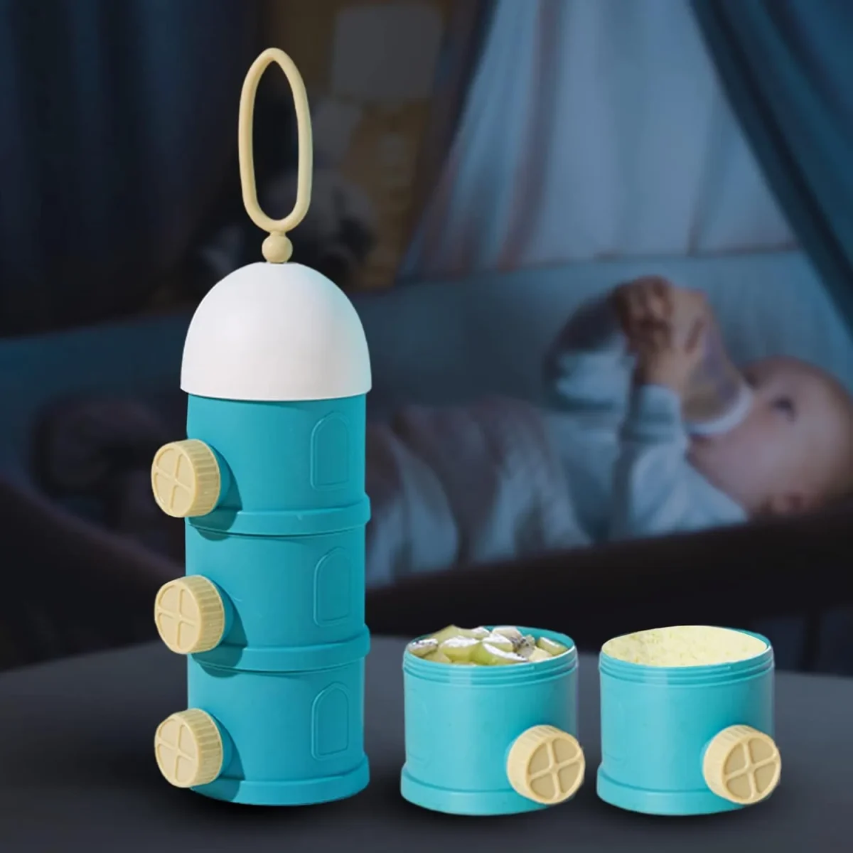 ظرف آجیل و شیر خشک کودک | چند محفظه‌ای و بهداشتی - Image 5