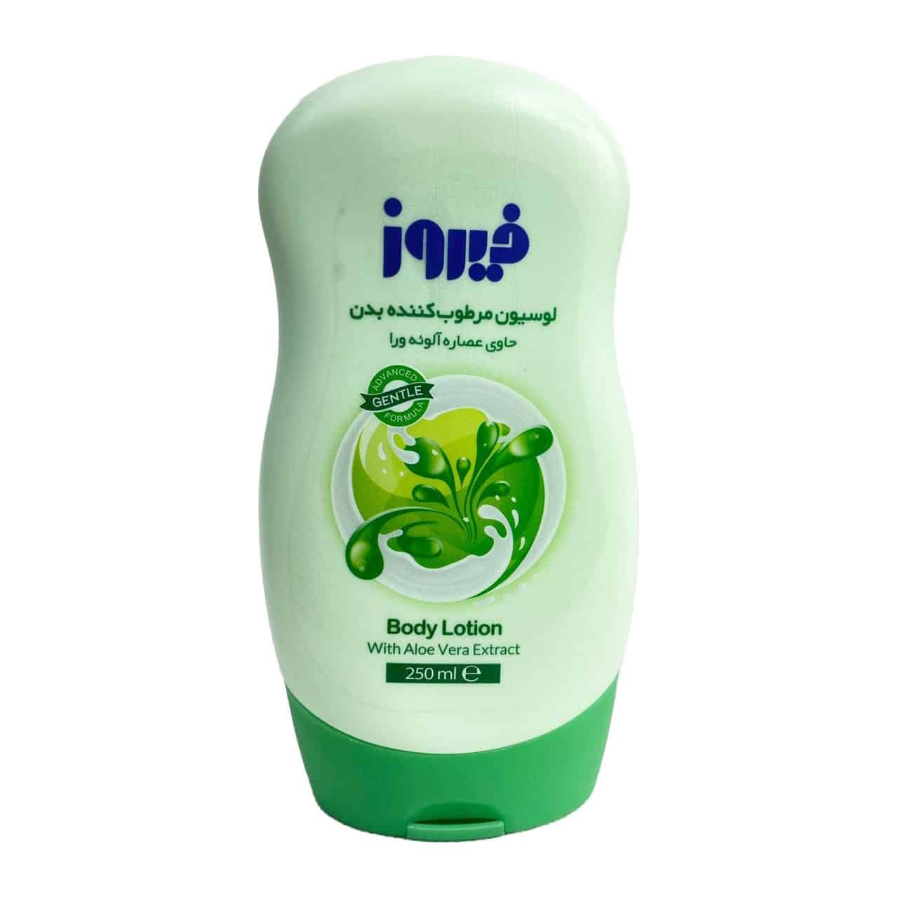 لوسیون بدن فیروز با رایحه آلوئه‌ورا