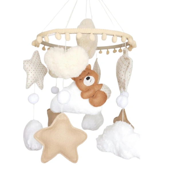 آویز تخت موزیکال مدل خرس مناسب نوزاد