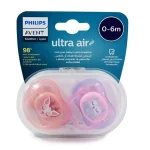 پستانک ارتودنسی مدل Ultra Air تا 6 ماه | دو عددی، ضدحساسیت، BPA-Free