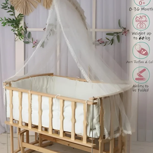 تخت و گهواره کنار مادر دانینی تاشو