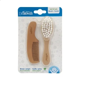 ست برس و شانه چوبی نوزاد دکتر براونز