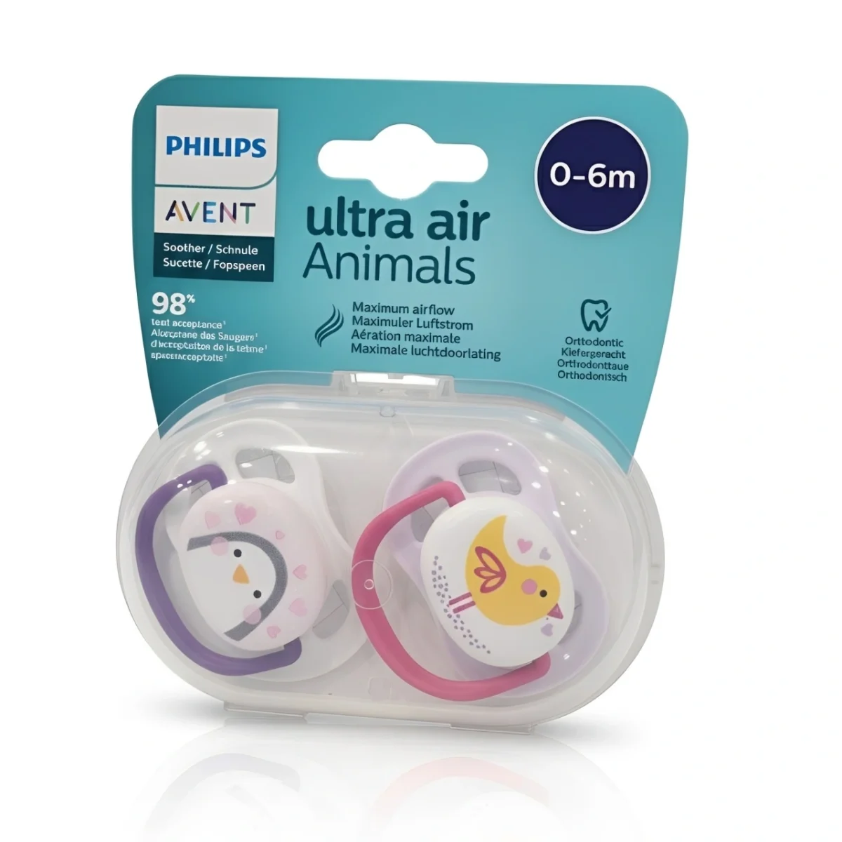 پستانک بادمی مدل Ultra Air تا 6 ماه | ضدحساسیت، BPA-Free بسته 2 عددی - Image 6
