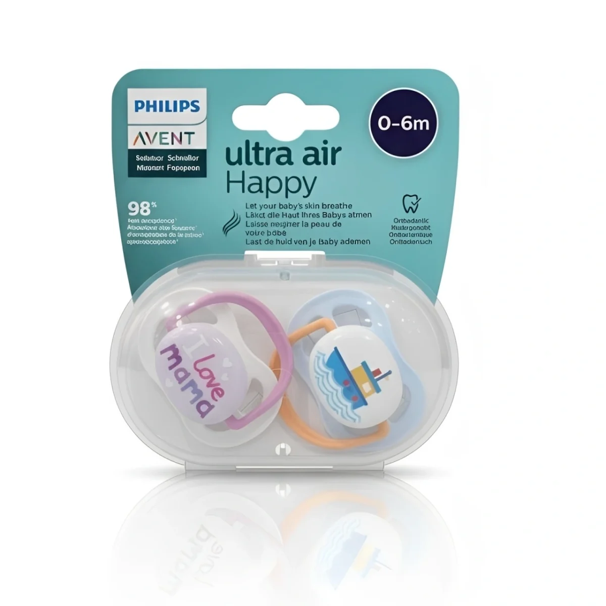 پستانک بادمی مدل Ultra Air تا 6 ماه | ضدحساسیت، BPA-Free بسته 2 عددی - Image 5