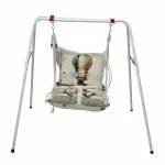 تاب ریلکسی مخمل دورویه سبز و کرم طرح تدی بالنی