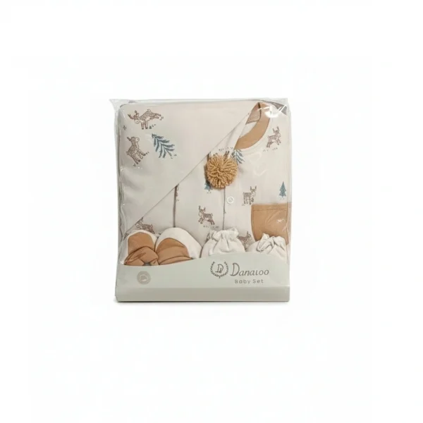 ست 7 تکه بیمارستانی دانالو لباس کامل روز اول تولد 0 پنبه ضد حساسیت کد 06