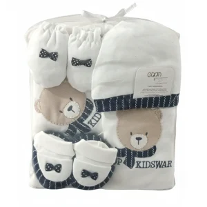 ست 7 تکه بیمارستانی نوزاد گود مارک، یک مجموعه کامل شامل سرهمی، دورپیچ و اکسسوری‌های ضروری