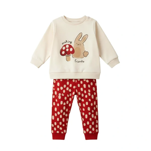 ست بلوز و شلوار دخترانه لاوی داوی کد SBD-01 یک انتخاب راحت و شیک برای استایل روزمره