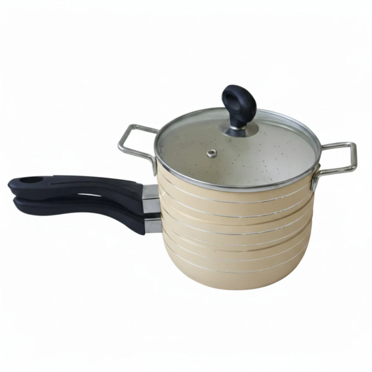 سرویس قابلمه ۴ تیکه وایو جنس تفلون پخت‌وپز آسان با پوشش نچسب و شستشوی راحت