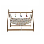 گهواره ننو سرخ پوستی با چوب راش، آرامش‌بخش نوزاد با تحمل وزن بالا کد 02