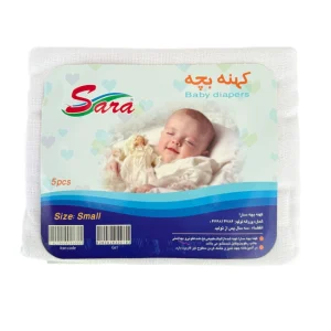 کهنه بچه پارچه‌ای مستطیلی سایز کوچک مناسب برای تعویض نوزاد بسته ۵ عددی، ۱۰۰٪ پنبه خالص و ضد حساسیت