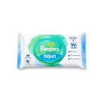 دستمال مرطوب پمپرز Aqua Pure آکوا پیور حاوی ۹۹٪ آب تصفیه شده و مناسب پوست حساس نوزاد