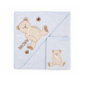 ست حوله دورپیچ کلاه‌دار نوزاد با لیف کارترز (Carter’s) کد 01 خشک‌کننده سریع پوست با ابعاد کاربردی ۹۰×۹۰