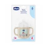 لیوان آبخوری آموزشی چیکو Chicco Rolly آموزش نوشیدن مستقل نوزاد با دسته‌های ارگونومیک و سوپاپ قطره‌ای (2)