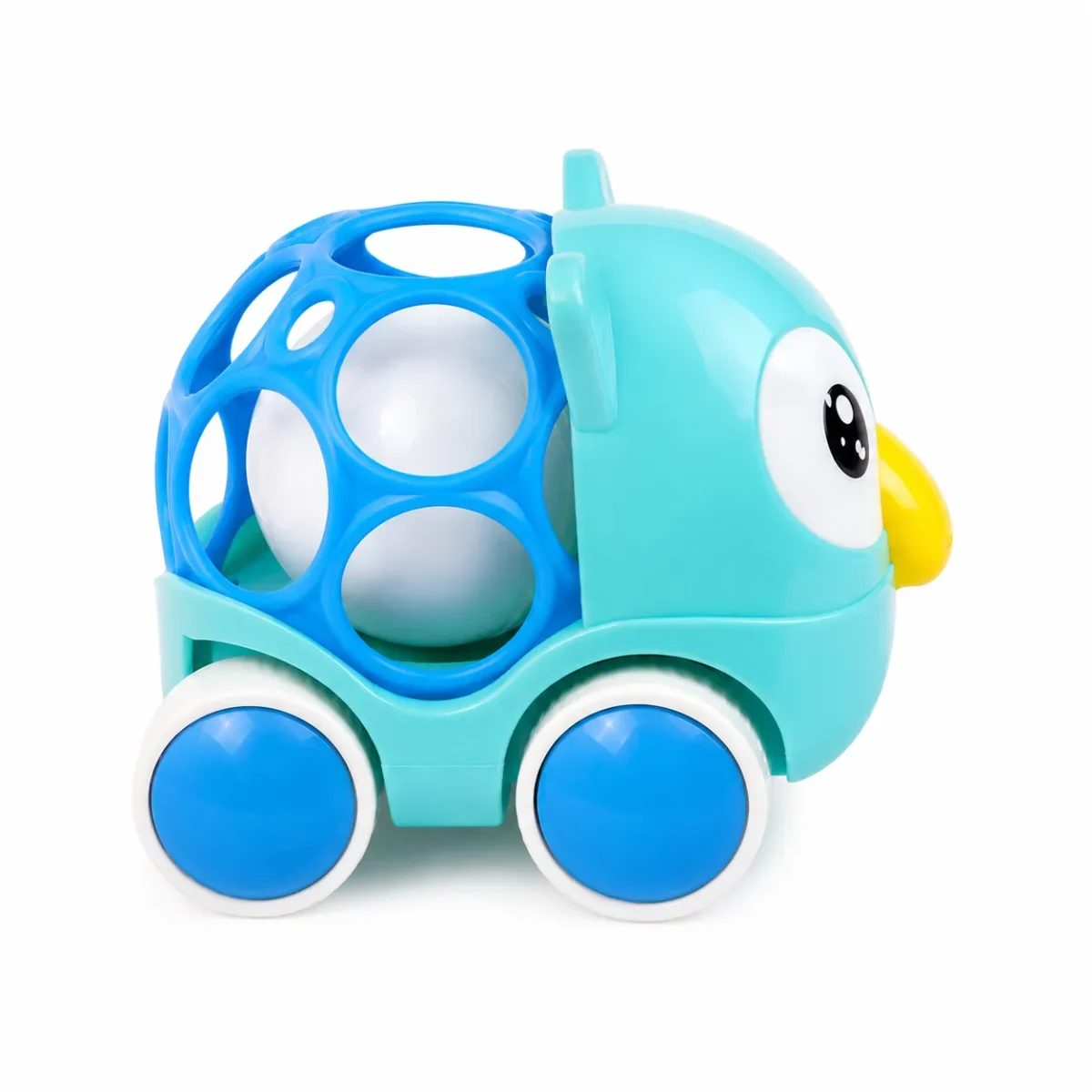 ماشین اسباب‌بازی طرح جغد سرگرمی حرکتی کودک با قابلیت جغجغه‌ای و رنگ‌های شاد